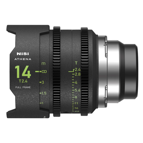 NiSi ATHENA PRIME Full Frame Cinema Lens Kit with 5 Lenses 14mm T2.4, 25mm T1.9, 35mm T1.9, 50mm T1.9, 85mm T1.9 + Hard Case (PL Mount)