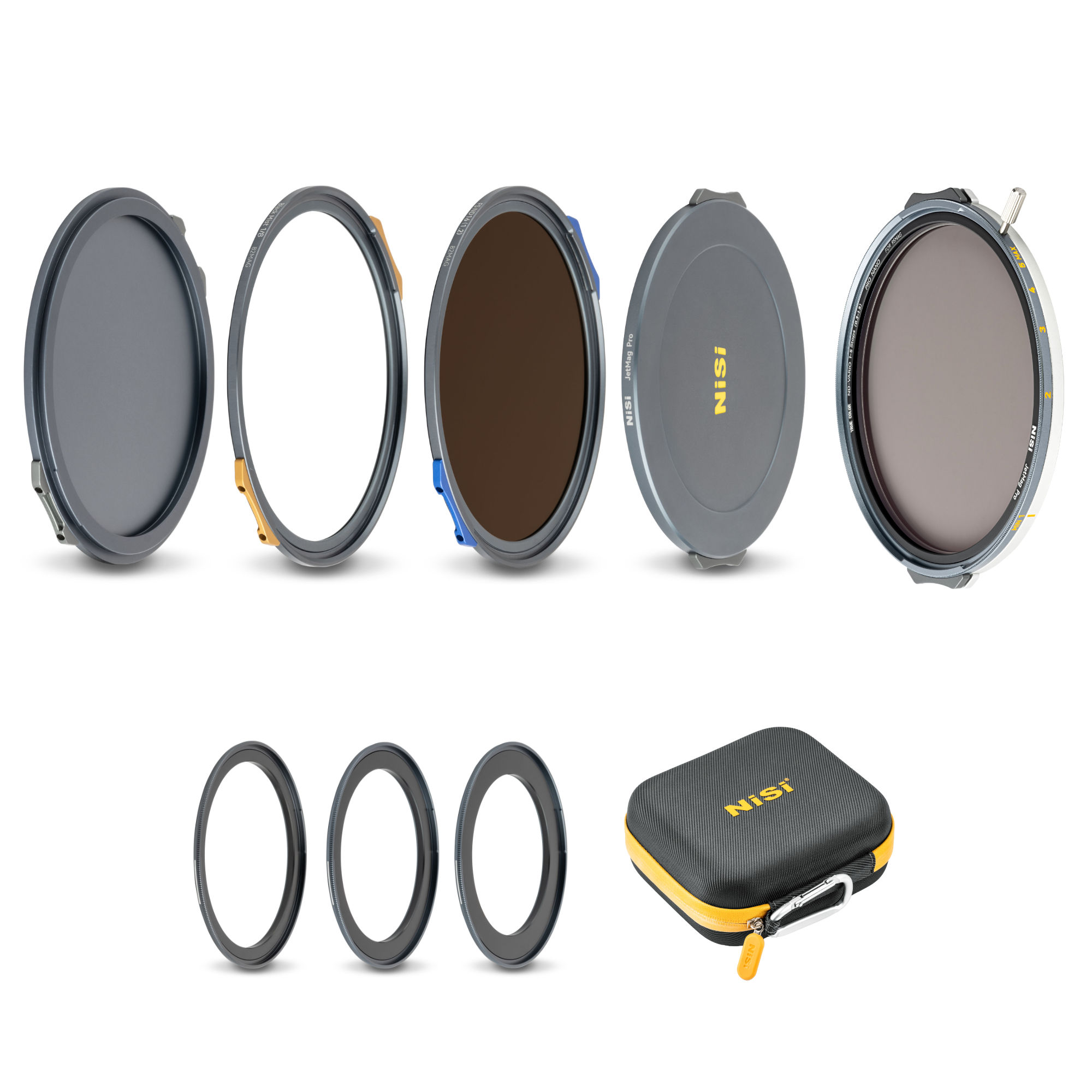 95MAG-JetMag-VND-Amazon.jpg NiSi JetMag Pro VND 1-9 Stops VND Mist Creative 95MAG Magnetic Filter Kit (1-5 Stops True Color VND, FS ND 4 Stops, 1/8 Black Mist, 82mm/86mm/95mm Adaptors, Front Cap, Back Cap, Caddy Pouch)