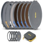 NiSi JetMag Pro Cinema Kit 82MAG Magnetic Filter Kit (FS ND 2 Stop, FS ND 3 Stop, FS ND 4 Stop, FS ND 6 Stop, TC CPL, Black Mist 1/8, 67mm/72mm/77mm/82mm Adaptors, Two Front Caps, Back Cap, Caddy Pouch)