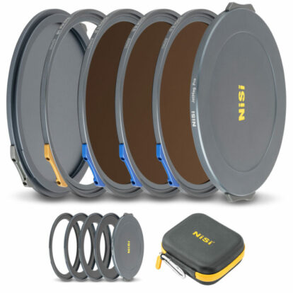 NiSi JetMag Pro Filmmaker Kit 82MAG Magnetic Filter Kit (FS ND 2 Stop, FS ND 3 Stop, FS ND 4 Stop, Black Mist 1/8, 67mm/72mm/77mm/82mm Adaptors, Two Front Caps, Back Cap, Caddy Pouch)