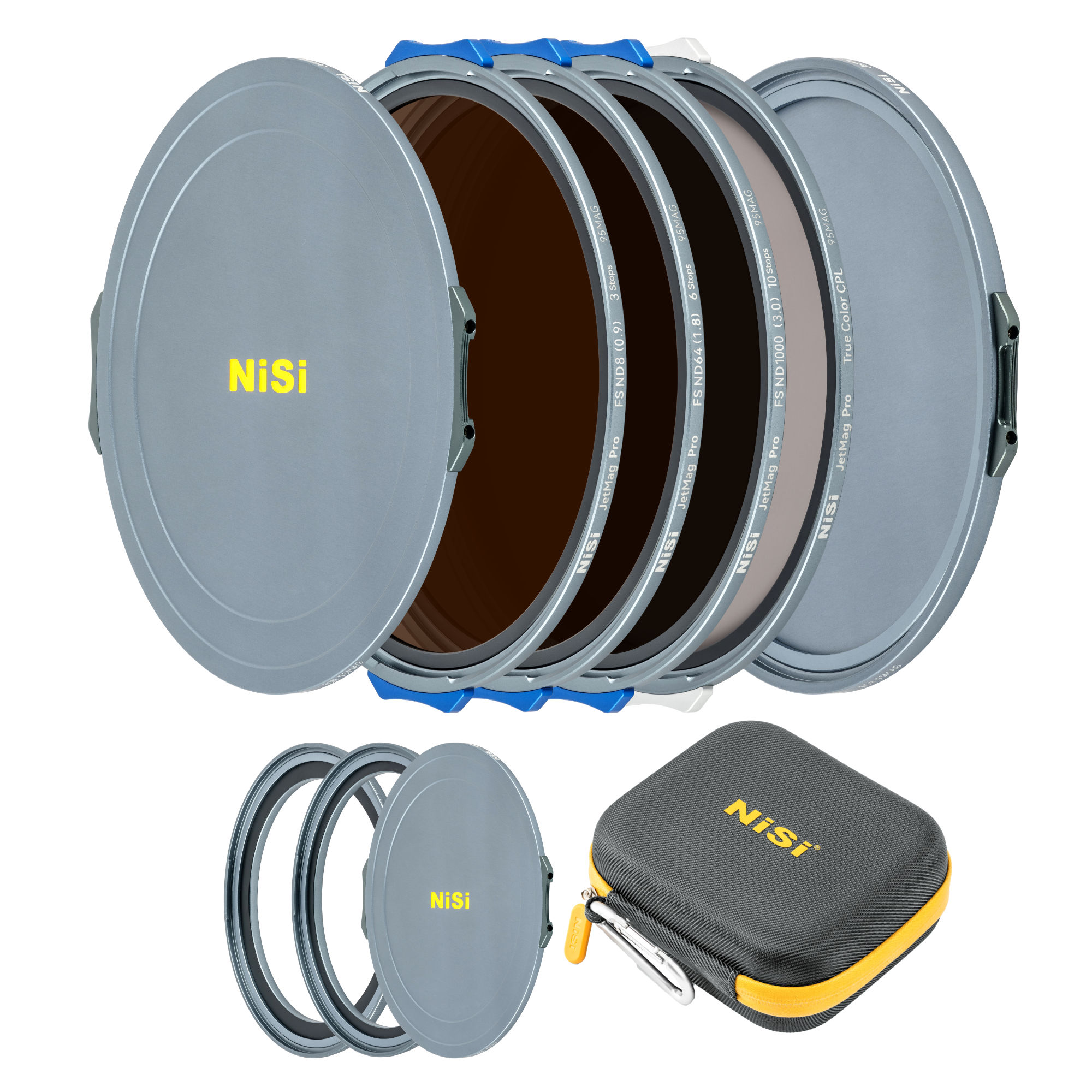 Landscape-ND-Kit-95Mag-1.jpg NiSi JetMag Pro Landscape ND Kit 95MAG Magnetic Filter Kit (FS ND 3 Stop, FS ND 6 Stop, FS ND 10 Stop, TC CPL, 86mm/95mm Adaptors, Two Front Caps, Back Cap, Caddy Pouch)